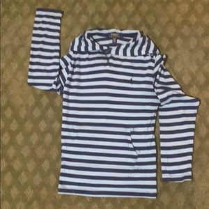 Polo by Ralph Lauren Striped Cotton Hooded  Tee